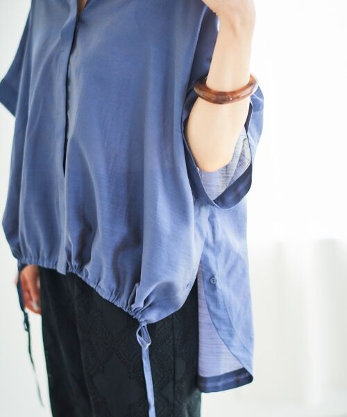 le.coeur blanc / ルクールブラン シャツ・ブラウス | 《手洗い可能》シアー麻シャンブレードロストギャザーシャツ | 詳細24