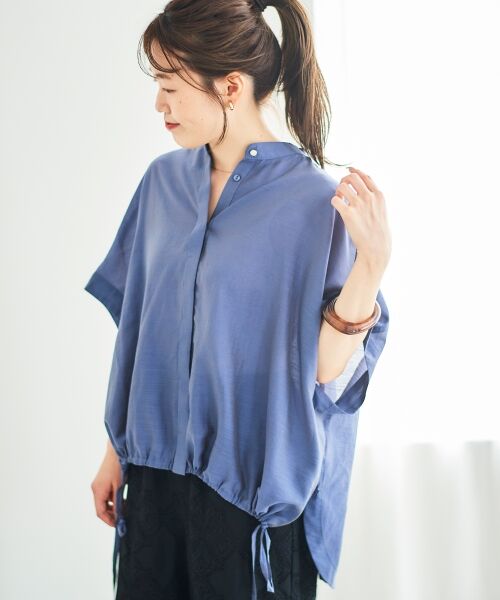 le.coeur blanc / ルクールブラン シャツ・ブラウス | 《手洗い可能》シアー麻シャンブレードロストギャザーシャツ | 詳細25