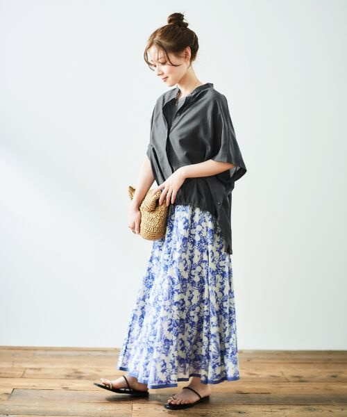 le.coeur blanc / ルクールブラン シャツ・ブラウス | 《手洗い可能》シアー麻シャンブレードロストギャザーシャツ | 詳細8