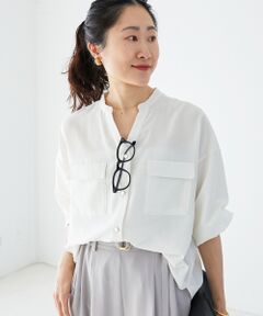 le.coeur blanc / ルクールブラン シャツ・ブラウス | フィブリルサテンダブルポケットシャツ