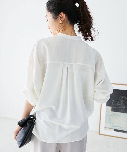le.coeur blanc / ルクールブラン シャツ・ブラウス | フィブリルサテンダブルポケットシャツ | 詳細18