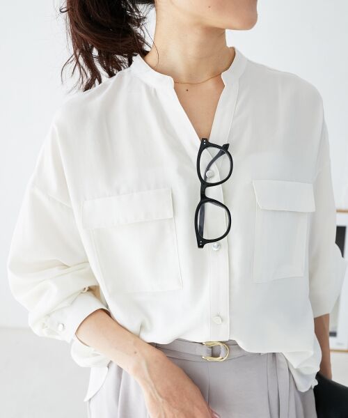 le.coeur blanc / ルクールブラン シャツ・ブラウス | フィブリルサテンダブルポケットシャツ | 詳細19