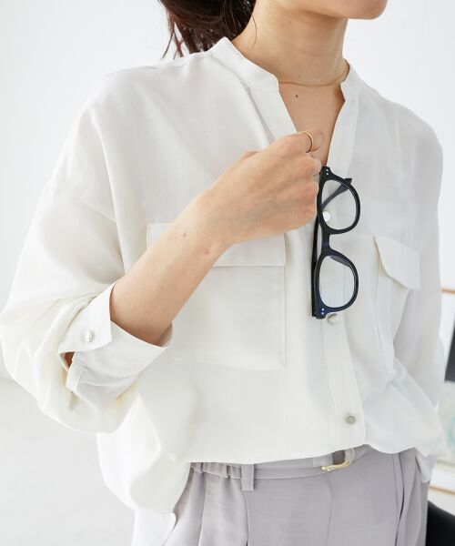 le.coeur blanc / ルクールブラン シャツ・ブラウス | フィブリルサテンダブルポケットシャツ | 詳細21