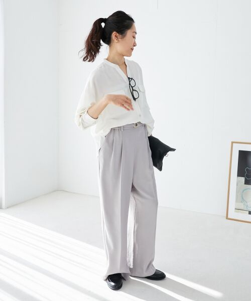 le.coeur blanc / ルクールブラン シャツ・ブラウス | フィブリルサテンダブルポケットシャツ | 詳細26