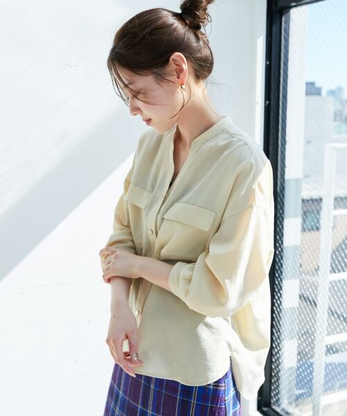 le.coeur blanc / ルクールブラン シャツ・ブラウス | フィブリルサテンダブルポケットシャツ | 詳細4