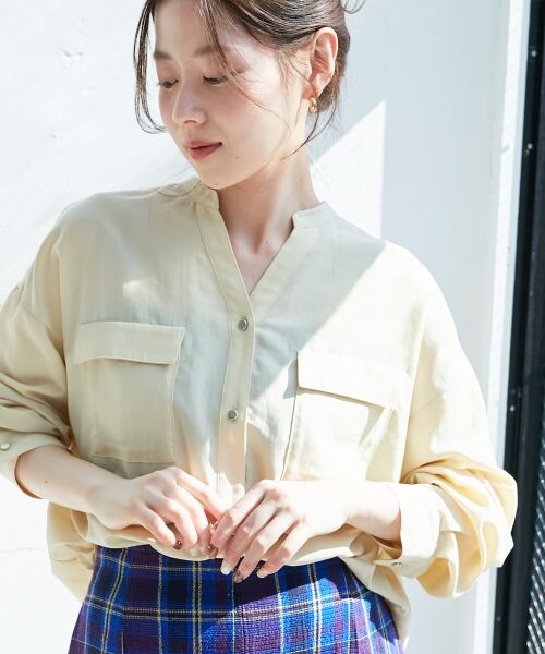 le.coeur blanc / ルクールブラン シャツ・ブラウス | フィブリルサテンダブルポケットシャツ | 詳細7