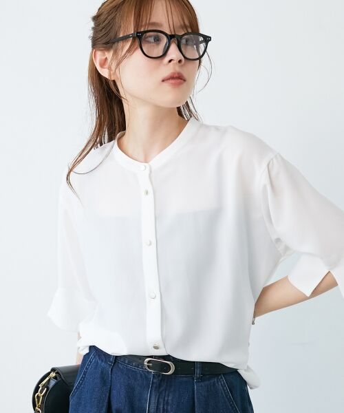 le.coeur blanc / ルクールブラン シャツ・ブラウス | ★NO.1ヒット大人気ブラウス★2WAYジョーゼットブラウス | 詳細2