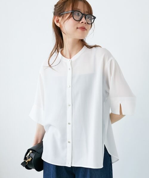 le.coeur blanc / ルクールブラン シャツ・ブラウス | ★NO.1ヒット大人気ブラウス★2WAYジョーゼットブラウス | 詳細5
