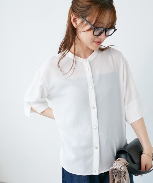 le.coeur blanc / ルクールブラン シャツ・ブラウス | ★NO.1ヒット大人気ブラウス★2WAYジョーゼットブラウス | 詳細6