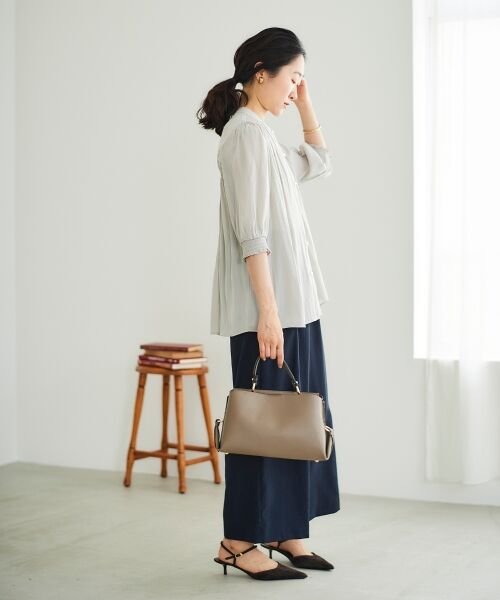 le.coeur blanc / ルクールブラン シャツ・ブラウス | パウダーサテン袖シャーリングブラウス | 詳細16