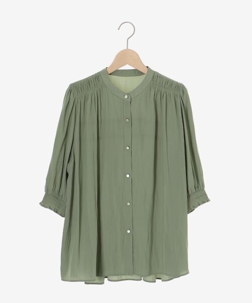 le.coeur blanc / ルクールブラン シャツ・ブラウス | パウダーサテン袖シャーリングブラウス | 詳細19