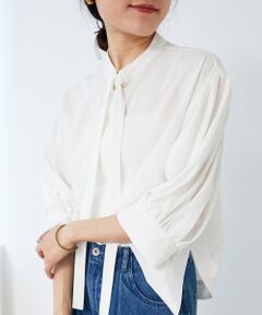 le.coeur blanc / ルクールブラン シャツ・ブラウス | 《手洗い可能》リボンタイブラウス