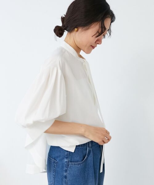 le.coeur blanc / ルクールブラン シャツ・ブラウス | 《手洗い可能》リボンタイブラウス | 詳細6