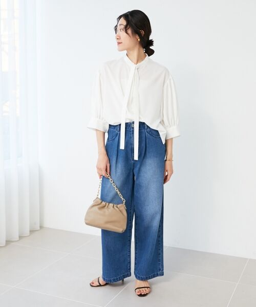 le.coeur blanc / ルクールブラン シャツ・ブラウス | 《手洗い可能》リボンタイブラウス | 詳細8