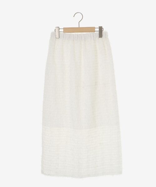 le.coeur blanc / ルクールブラン ロング・マキシ丈スカート | シアーフリンジタイトスカート | 詳細1