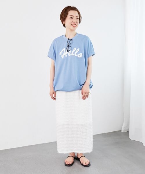 le.coeur blanc / ルクールブラン ロング・マキシ丈スカート | シアーフリンジタイトスカート | 詳細16