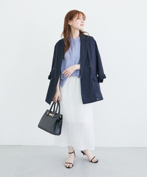 le.coeur blanc / ルクールブラン ロング・マキシ丈スカート | シアーフリンジタイトスカート | 詳細9