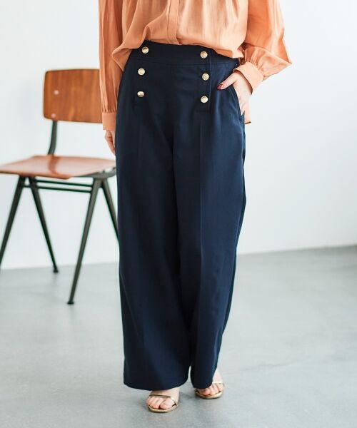 le.coeur blanc / ルクールブラン その他パンツ | 《スタイルアップ効果抜群》ツイルストレッチマリンパンツ | 詳細12