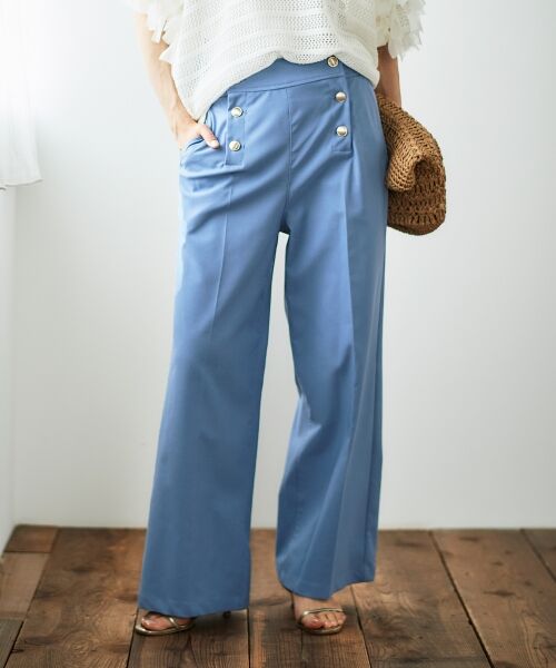 le.coeur blanc / ルクールブラン その他パンツ | 《スタイルアップ効果抜群》ツイルストレッチマリンパンツ | 詳細2