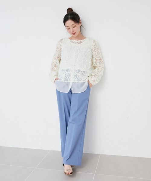 le.coeur blanc / ルクールブラン その他パンツ | 《スタイルアップ効果抜群》ツイルストレッチマリンパンツ | 詳細5