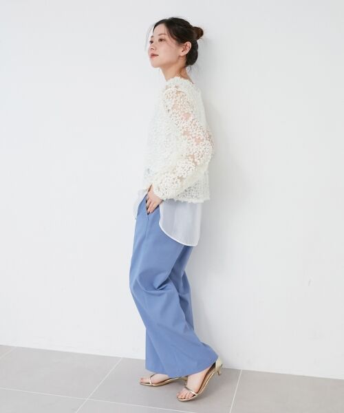 le.coeur blanc / ルクールブラン その他パンツ | 《スタイルアップ効果抜群》ツイルストレッチマリンパンツ | 詳細6