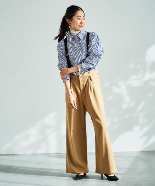 le.coeur blanc / ルクールブラン その他パンツ | サスペンダー付タックワイドパンツ | 詳細11