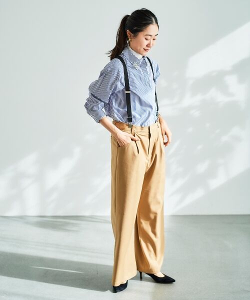 le.coeur blanc / ルクールブラン その他パンツ | サスペンダー付タックワイドパンツ | 詳細12