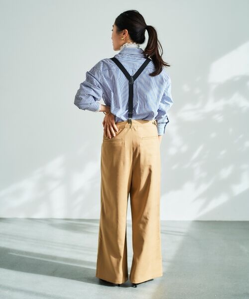 le.coeur blanc / ルクールブラン その他パンツ | サスペンダー付タックワイドパンツ | 詳細13