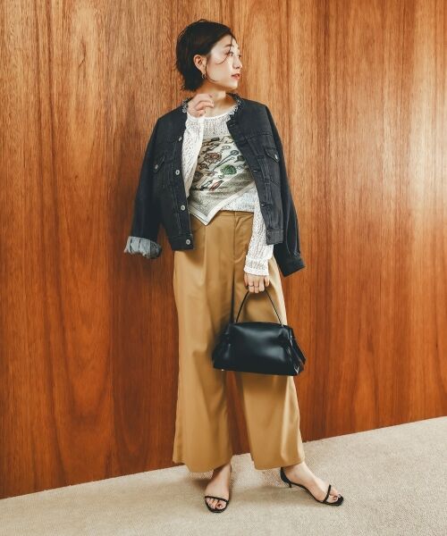 le.coeur blanc / ルクールブラン その他パンツ | サスペンダー付タックワイドパンツ | 詳細2