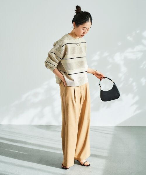 le.coeur blanc / ルクールブラン その他パンツ | サスペンダー付タックワイドパンツ | 詳細20