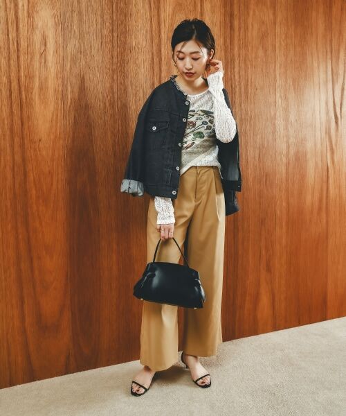 le.coeur blanc / ルクールブラン その他パンツ | サスペンダー付タックワイドパンツ | 詳細3