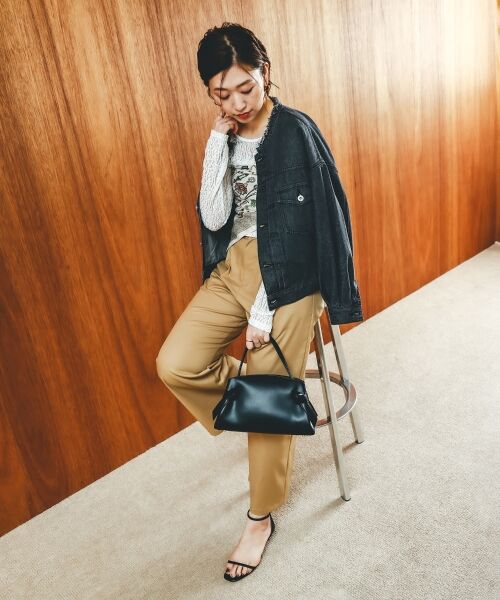 le.coeur blanc / ルクールブラン その他パンツ | サスペンダー付タックワイドパンツ | 詳細4