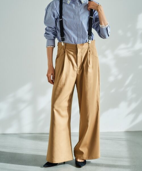 le.coeur blanc / ルクールブラン その他パンツ | サスペンダー付タックワイドパンツ | 詳細7