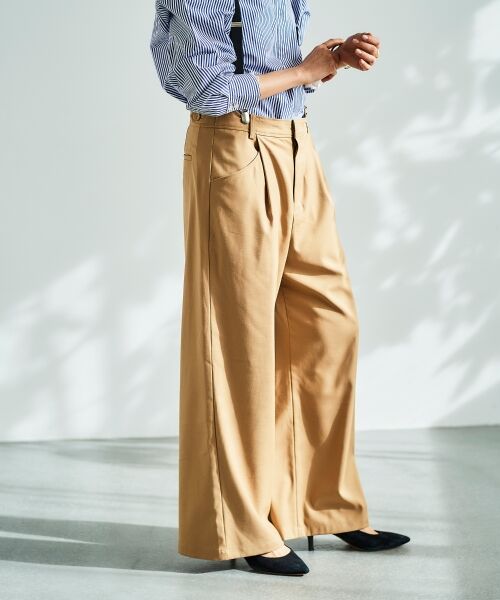 le.coeur blanc / ルクールブラン その他パンツ | サスペンダー付タックワイドパンツ | 詳細9