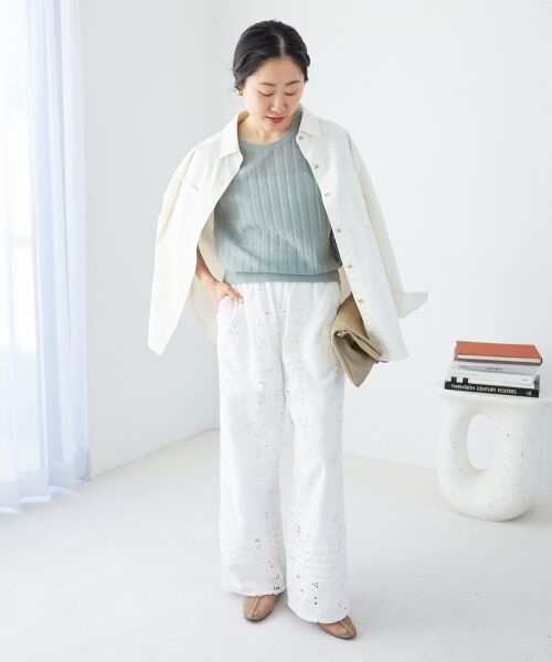 le.coeur blanc / ルクールブラン その他パンツ | 《手洗い可能》カットワークレースパンツ | 詳細18