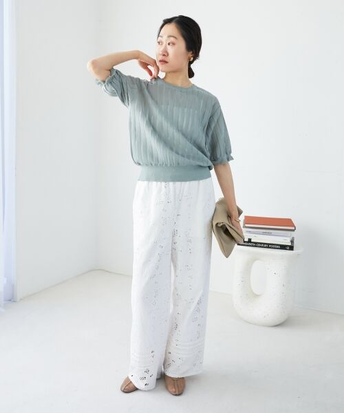 le.coeur blanc / ルクールブラン その他パンツ | 《手洗い可能》カットワークレースパンツ | 詳細19