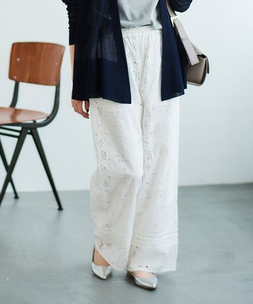 le.coeur blanc / ルクールブラン その他パンツ | 《手洗い可能》カットワークレースパンツ | 詳細2
