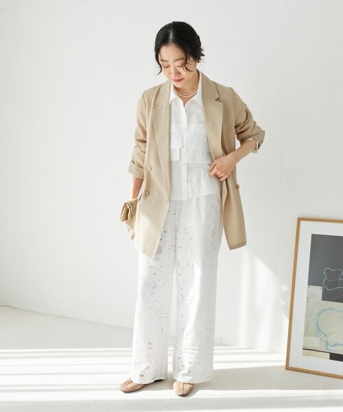 le.coeur blanc / ルクールブラン その他パンツ | 《手洗い可能》カットワークレースパンツ | 詳細30