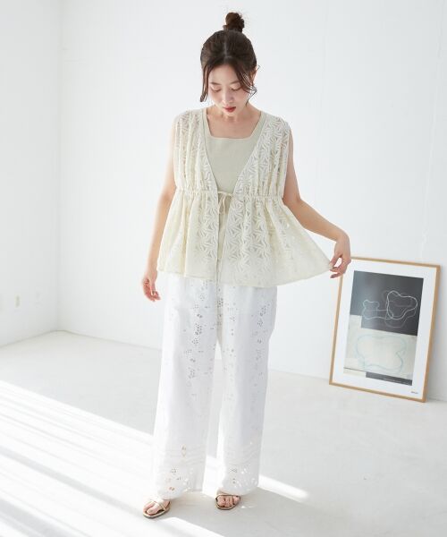 le.coeur blanc / ルクールブラン その他パンツ | 《手洗い可能》カットワークレースパンツ | 詳細6