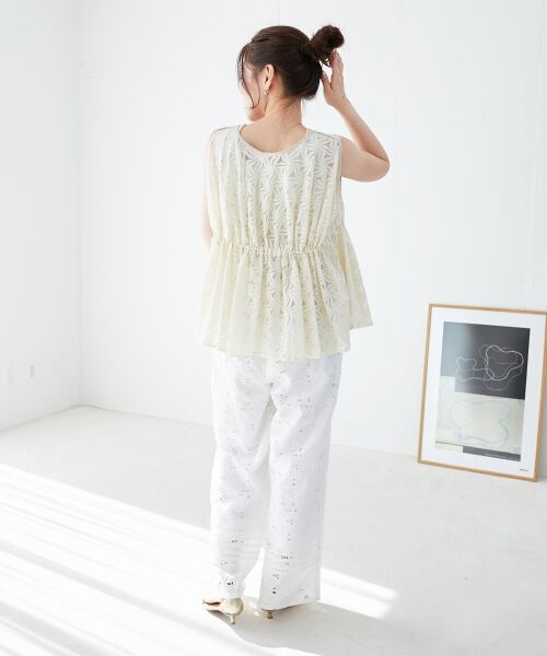 le.coeur blanc / ルクールブラン その他パンツ | 《手洗い可能》カットワークレースパンツ | 詳細9