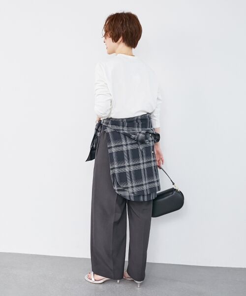 le.coeur blanc / ルクールブラン その他パンツ | 《さらっとした素材感》タンブラーブッチャーイージーパンツ | 詳細11