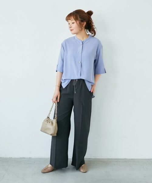 le.coeur blanc / ルクールブラン その他パンツ | 《さらっとした素材感》タンブラーブッチャーイージーパンツ | 詳細13