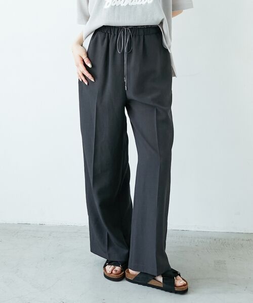 le.coeur blanc / ルクールブラン その他パンツ | 《さらっとした素材感》タンブラーブッチャーイージーパンツ | 詳細2