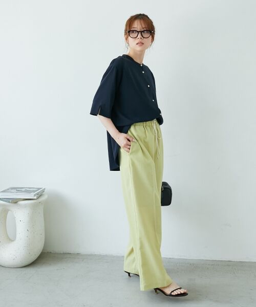 le.coeur blanc / ルクールブラン その他パンツ | 《さらっとした素材感》タンブラーブッチャーイージーパンツ | 詳細22