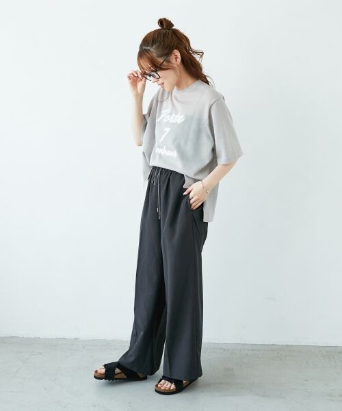 le.coeur blanc / ルクールブラン その他パンツ | 《さらっとした素材感》タンブラーブッチャーイージーパンツ | 詳細7