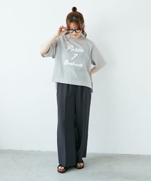 le.coeur blanc / ルクールブラン その他パンツ | 《さらっとした素材感》タンブラーブッチャーイージーパンツ | 詳細8