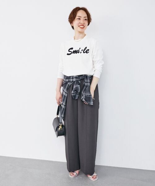 le.coeur blanc / ルクールブラン その他パンツ | 《さらっとした素材感》タンブラーブッチャーイージーパンツ | 詳細9