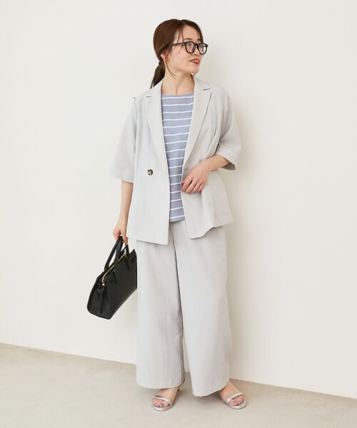 le.coeur blanc / ルクールブラン その他パンツ | 《手洗い可能》タンブラーブッチャータックワイドパンツ | 詳細10