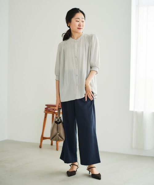 le.coeur blanc / ルクールブラン その他パンツ | 《手洗い可能》タンブラーブッチャータックワイドパンツ | 詳細18