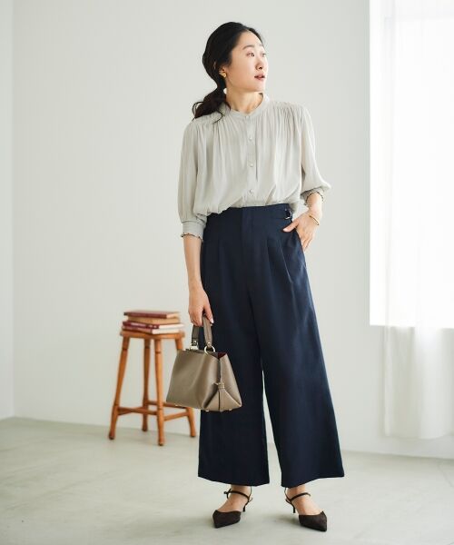 le.coeur blanc / ルクールブラン その他パンツ | 《手洗い可能》タンブラーブッチャータックワイドパンツ | 詳細19